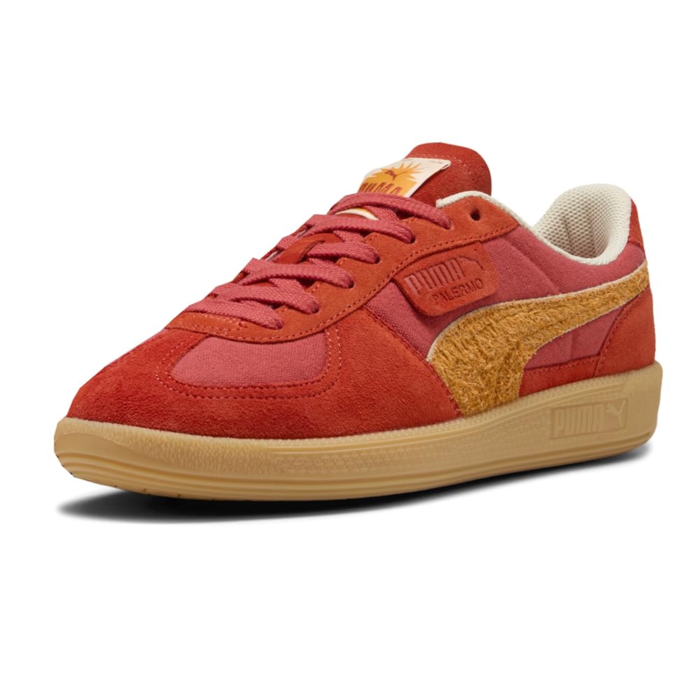PUMA Mens Palermo Weathered Lace Up Sneakers Shoes Casual - Red