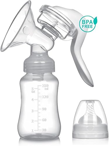 Smart Mommy Extractor de leche manual y colector de leche, diseño innovador, extractor de leche manual, silicona, sin BPA, colector de 5.1 fl oz