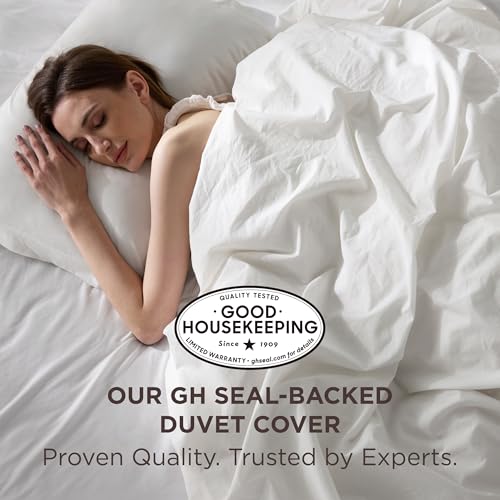 Bedsure 100% Washed Cotton Duvet Cover Twin Size - Natural White Minimalist Cotton Duvet Cover Linen Like for All Seasons - GentleSoft™ Plain Simple Bedding (Natural White, Twin, 68"x90")