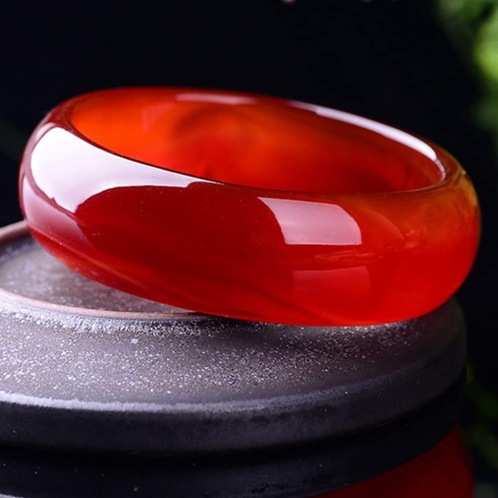Natural Agate Red Jade Bangle Bracelet for Womens Charm Chinese Style Agate Bangle Traditional Costume Matching Bracelets Bangles for Women/Girls Jade Bangle Bracelet for Women,62mm