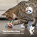 Catstages Catnip Tons of Tails – Interactive Catnip Dental Chew Toy for Cats with Rope, Ribbon & Cotton for Batting, Chasing & Chewing