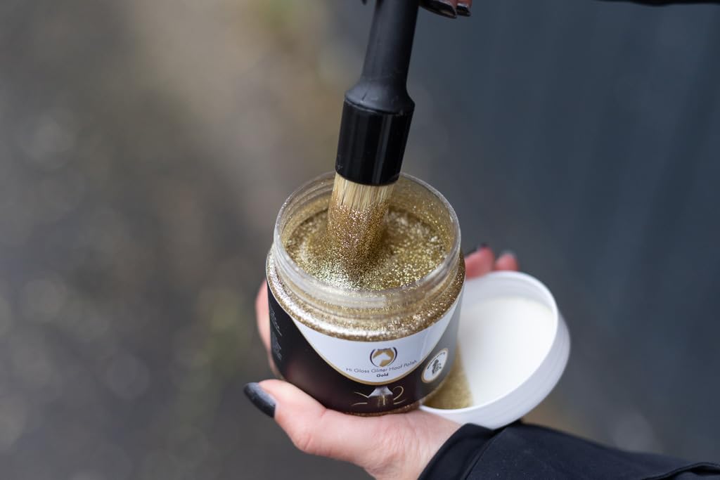 Smalto Per Zoccoli Glitterato Hi Gloss - Rosa, 150 Ml Con Pennello - Foto 4