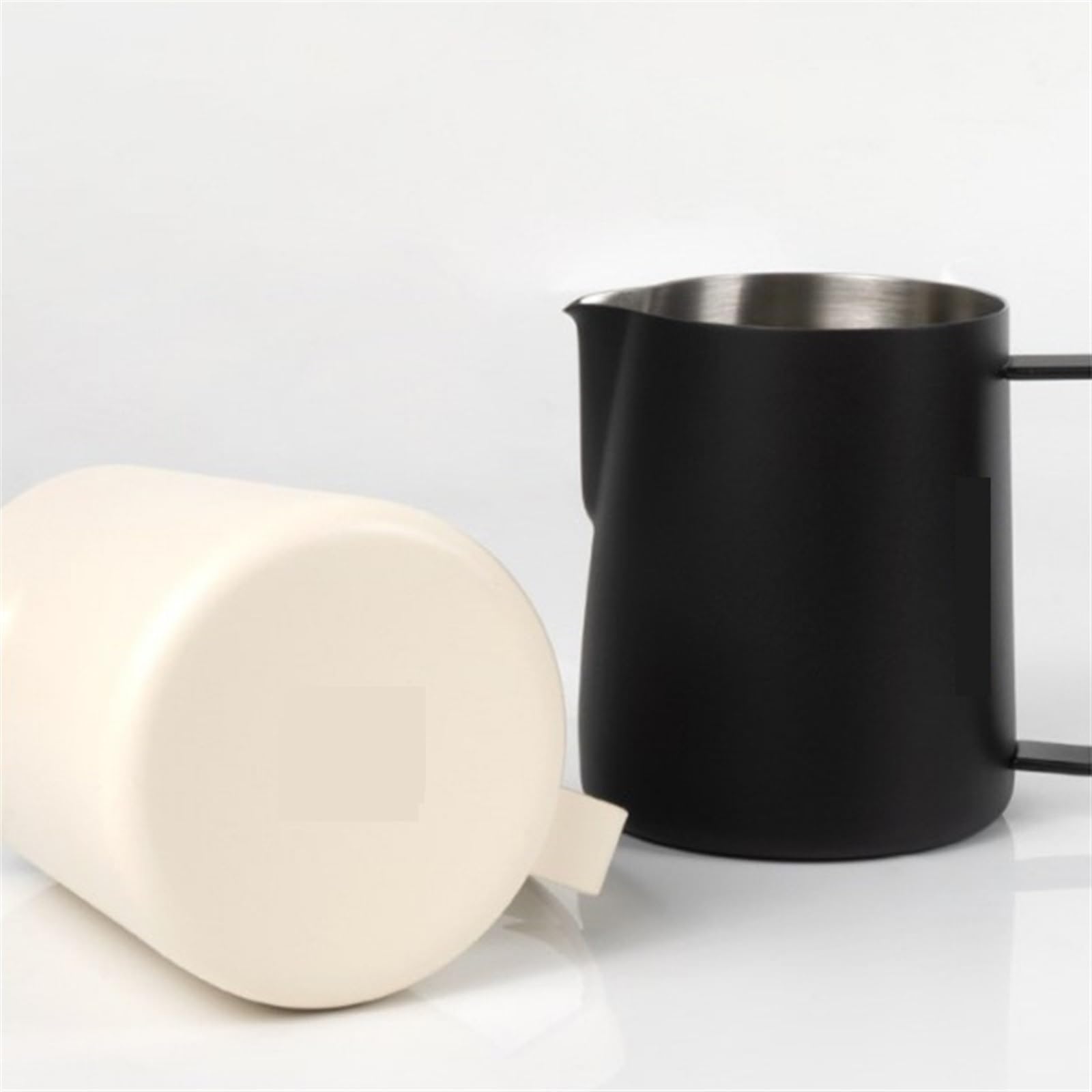 Pot à Lait Pour Mousser Tasse à café Latte en acier inoxydable 400ml/600ml, pichet à lait à Double échelle, bouche pointue, mousse de lait, tasse à lait, outil d'art Barista Latte Pour Cappuccino, Exp
