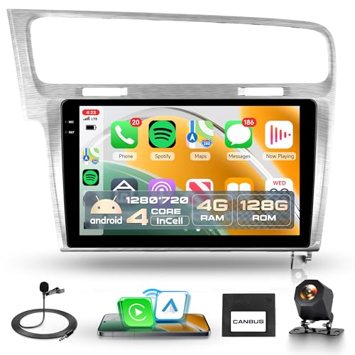 Autoradio Android pour Golf 7 écran tactile Bluetooth Carplay Android Auto GPS WiFi Mirror Link