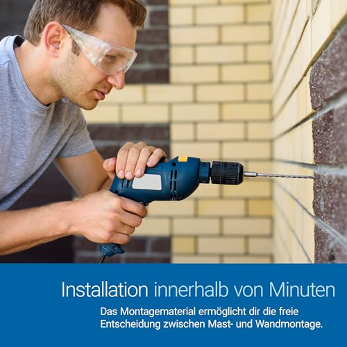 HUMAX Flat H40D4 Quad Flachantenne SAT, Satellitenantenne flach mit Quad-LNB, 4 Teilnehmer, einfache...