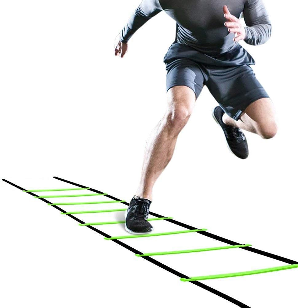 Wallfire Agility Ladder, Speed Training Ladder, Soccer Ball Football Flexibility Fitness Jumping Ladder with Carrying Bag
