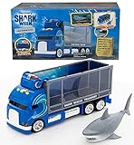 SHARK WEEK Discovery - Rescue Transport Truck Toy Playset for Kids, Includes Moving Toy Truck with...