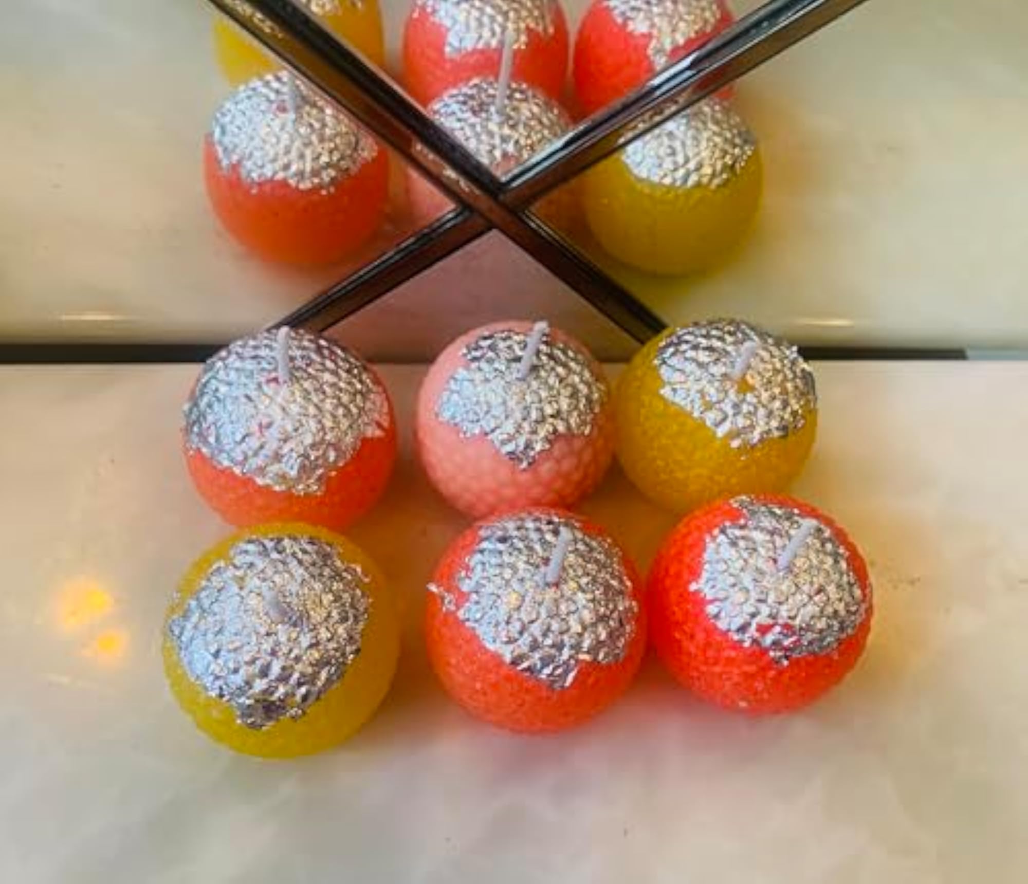 Motichoor Laddu Shape Silicone Mold for Candle Making