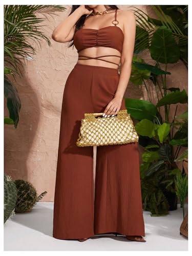 Image of Floerns Women's Straw Bag Handle Beach Clutch Purse Hobo Handbag