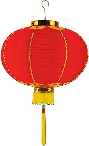 Beistle S50678-12AZ2 - Linterna de buena suerte, color rojo y dorado