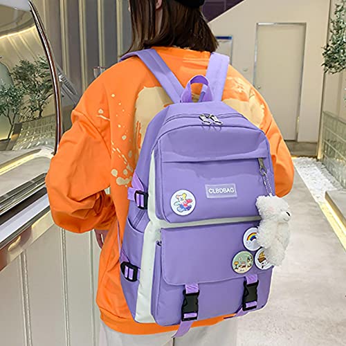 Mochila Escolar Para Meninas, Mochilas Escolares Kawaii, Mochilas Leves De Lona Conjunto De Sacola P