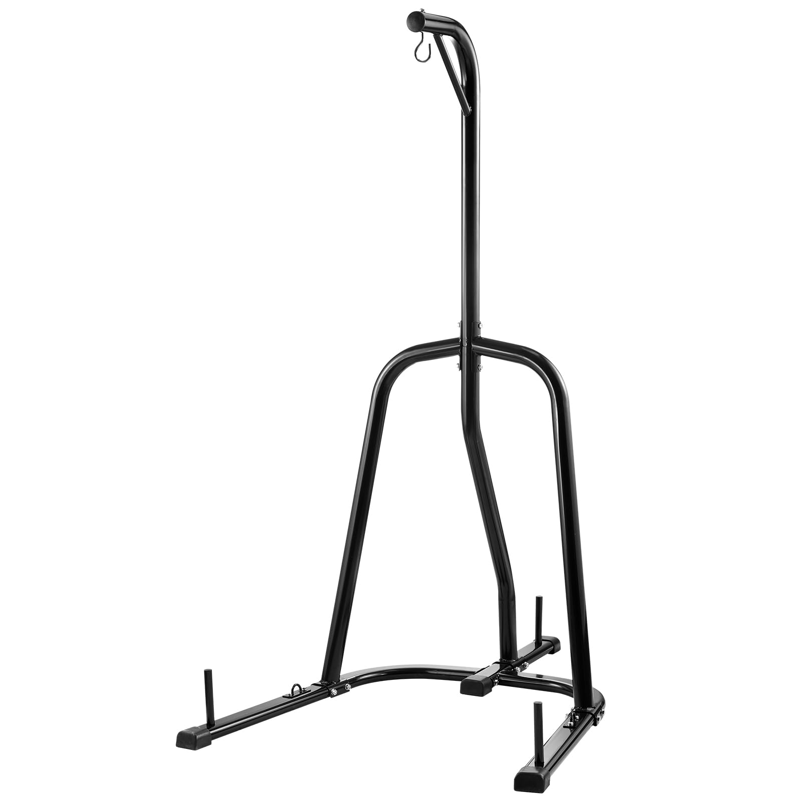 VEVOR Punching Bag Stand, Steel Heavy Duty Workout Training Equipment, Adjustable Height Boxing Punching Stand with Weighted Base, Holds Up to 140 lbs, Freestanding Sandbag Rack for Home Gym Fitness