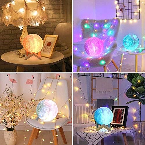 YouOKLight Moon lamp, 16 Colors LED Star Light Kids Night Light Galaxy Lamp with Stand, Remote, Touch Control and USB Rechargeable, 3D Night Lamp for Baby Kids Lover Birthday Party Gifts (5.9 Inch)… 9 51568sC9DRL. AC