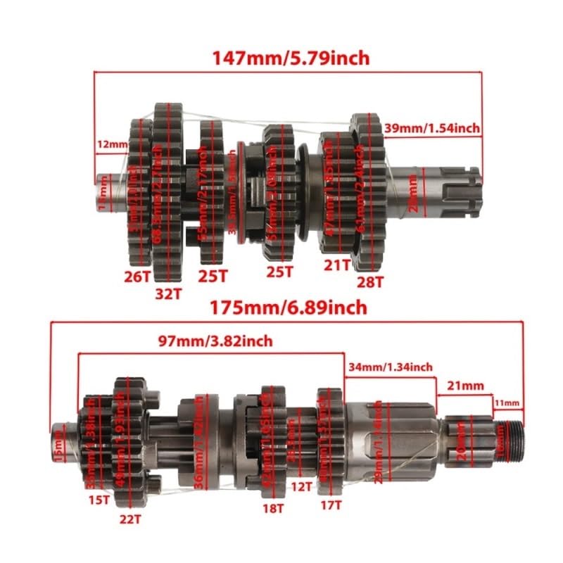 Ajuste inverso para Jinling EGL Loncin 250cc con eje CB250 de 147mm 2