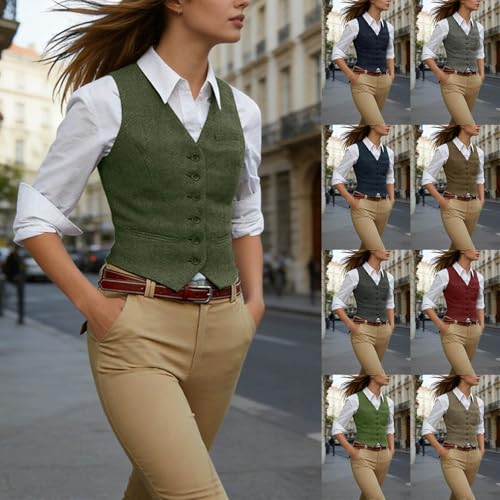 Blazer chaleco elegante de mujer con diseño estructurado y acabados de sastrería 2