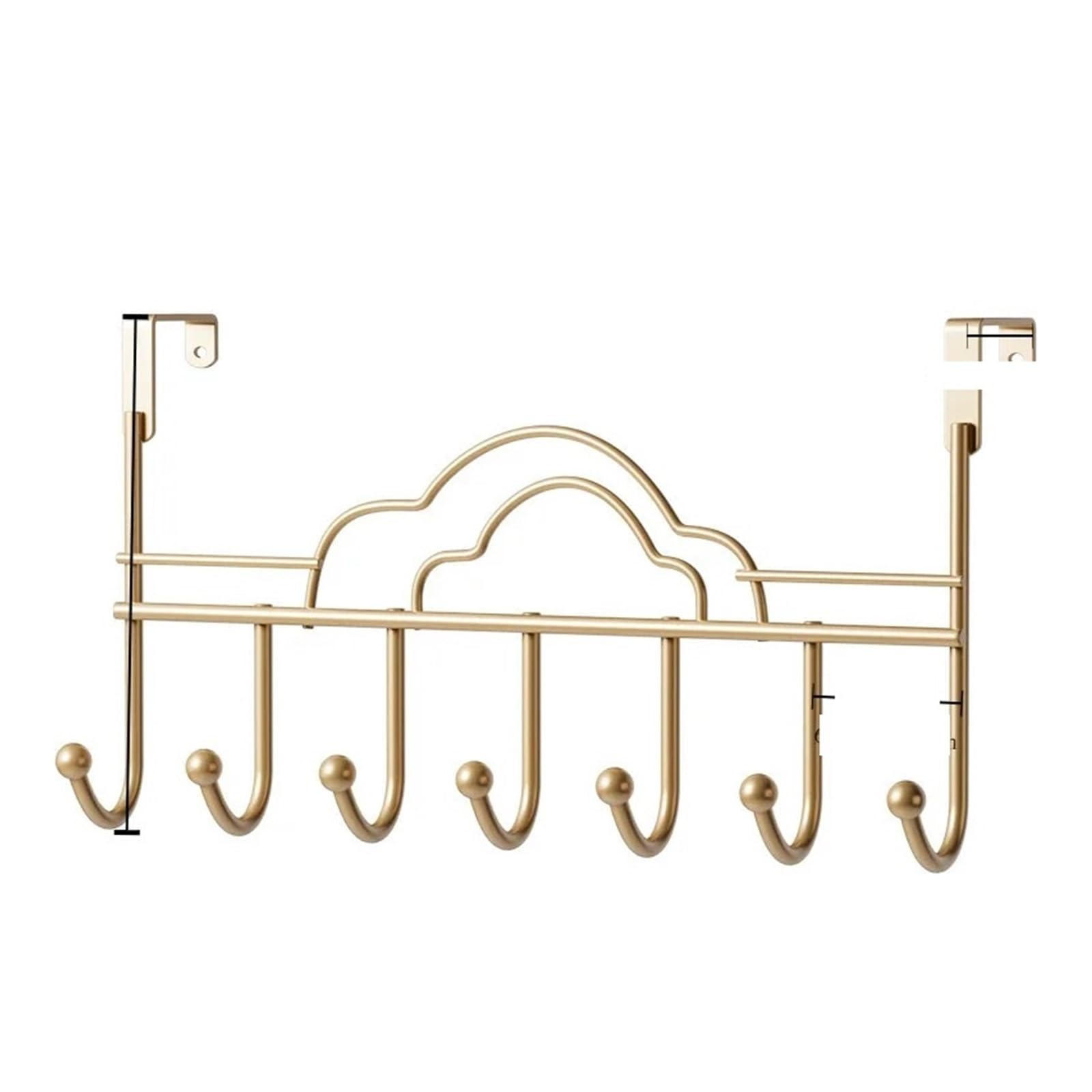 FDBTYJN Over Door Hook Behind The Door Hooks Household Storage Wall Hanger Hooks No Punch Coat(Color2)