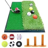 Golf Style ゴルフマット 2WAY 人工芝 ラフ フェアウェイ ゴムマット土台が重いから動かない スイング 練習器具 室内 屋外 33×62cm ゴルフティー ゴルフボール Gセット GS-3362