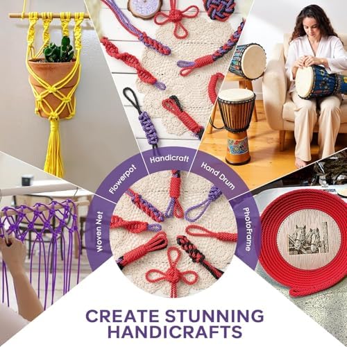 Soft Silk Tying Rope - Skin-Friendly Shiny Colored Nylon Binding Ropes, Durable Multi-Purpose Satin Braided Twisted Decorative Cord, Thickness 8MM, Each 32-Foot Long (2 Purple) - 3