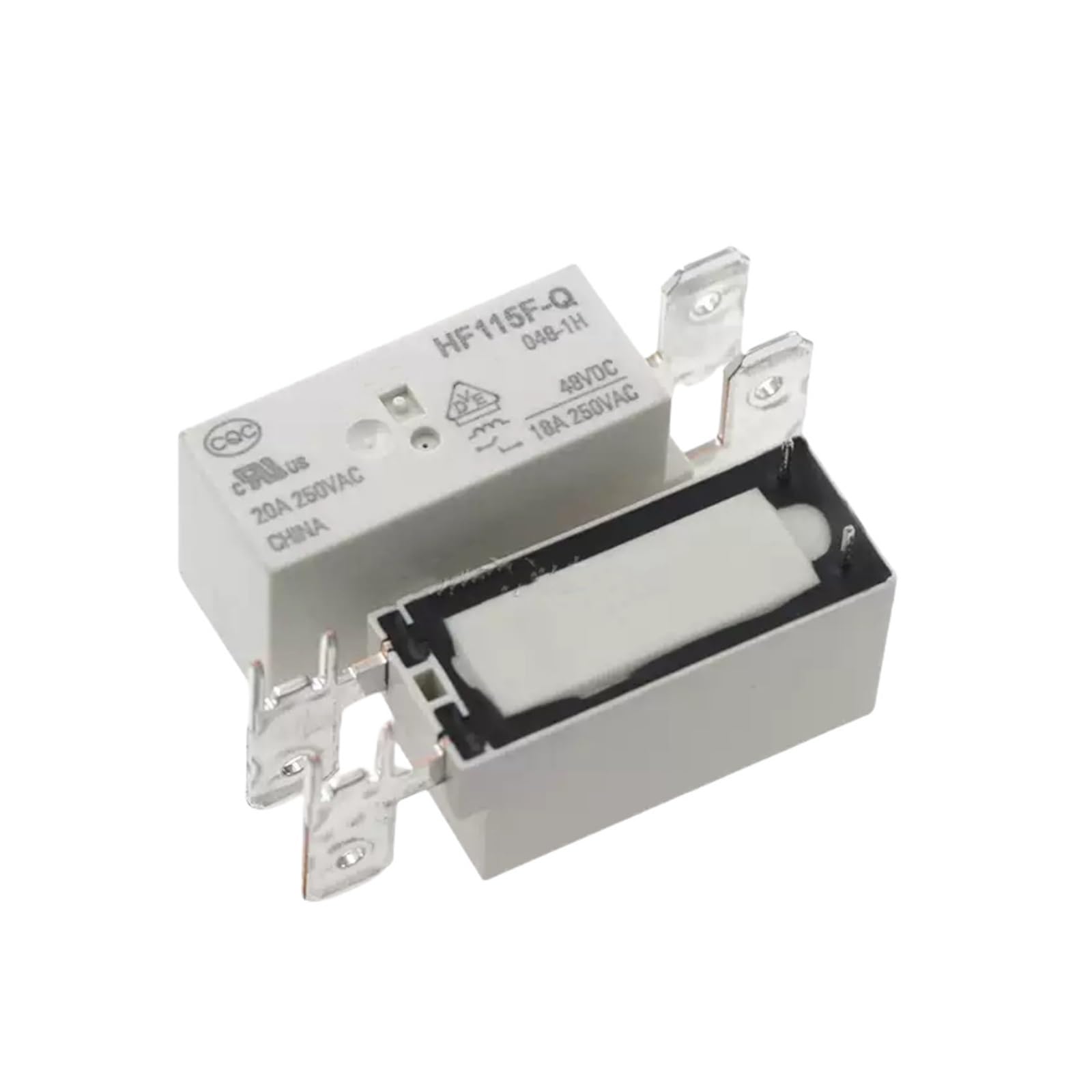 Relé HF115F-Q-048-1H sustituye componentes dañados de 20A 48V 7