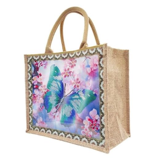 Ataoyus Bolsa de la compra para pintura de diamantes, impermeable, con bolsillo interior y cremallera, E