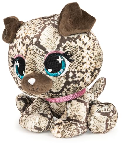 PELUCHE P.LUSHES PETS - BELLA BOA 20 CM - Peluche Chien Carlin Imprimé Serpent Inspirée de la Mode - Taille 20 cm - Peluche A Collectionner - Collection Podium - 6064064 - Jouet Enfant 3 ans et +