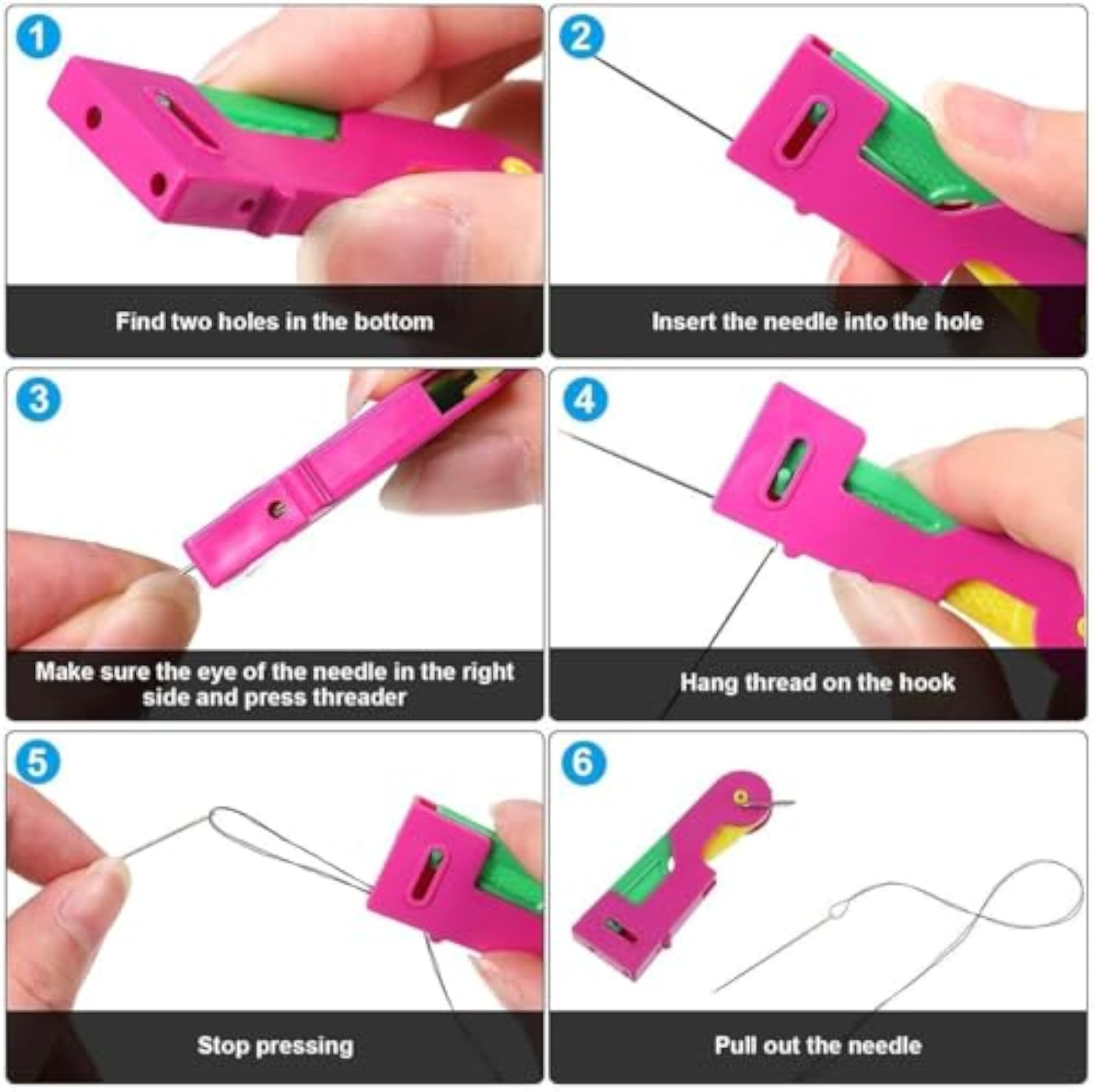 Leathercraft Lacing Needles and Automatic Threading Device