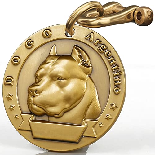 ZQDJ-Retro Pure Copper Dog Tag Three-Dimensional Embossed Pet Pat...