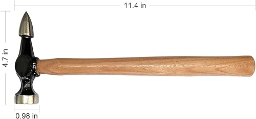 Miniatura 2 de Pick and Finishing Hammer, Auto Body Repair sheet metal Hammer (11.4 x 4.9 x 1 crowned face small hammer)