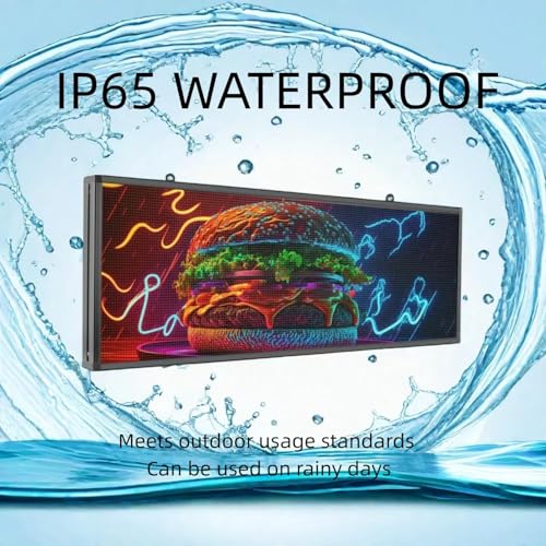 Image of P6 Programmable Led Sign Support Images & Video, WIFI & USB Control, IP65 Waterproof Outdoor LED Display, Sports Ticker Digital Display Board Electronic Menu Store Signs for Business Adversting