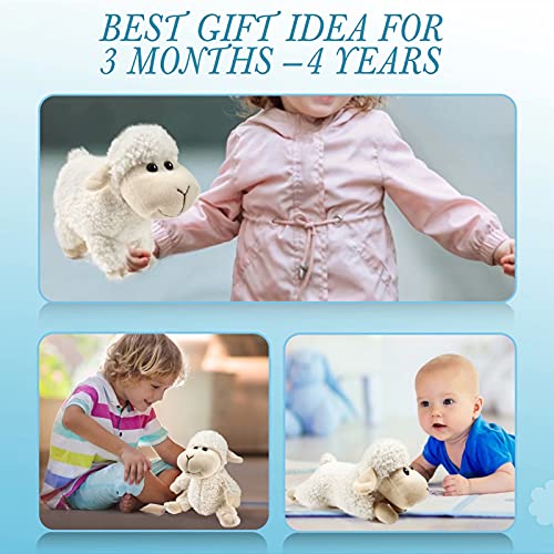 Tiny Heart Stuffed Animal Sheep Lamb Plush Toy 3 Pcs Sheep Stuffed Animal Cute And Soft Gifts Plush Sheep For Kids Boys And Girls Lamb Toys White #TOP3