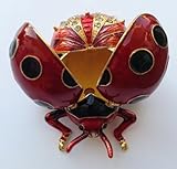 Lady Bug Bejeweled Trinket Jewelry Box