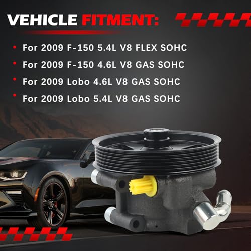 Autodevil 20-386 Power Steering Pump Fit for 2009 F-150 5.4L V8 FLEX & Lobo 5.4L V8 GAS, F-150 4.6L V8 GAS& Lobo 4.6L V8 GAS, Power Assist Pump Replace for 20-386, 20386P1, 20386 by Autodevil - Used condition - Image 2