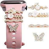 Ya en manzanajugosa.com: KAHZOR 4 Piezas Charm Para Correas De Reloj, Accesorios Compatible Con Apple Watch, Decoración De Silicona Para Smartwatch, Elegante Y Brillante Para Mujeres Y Niñas (Sin Correa)