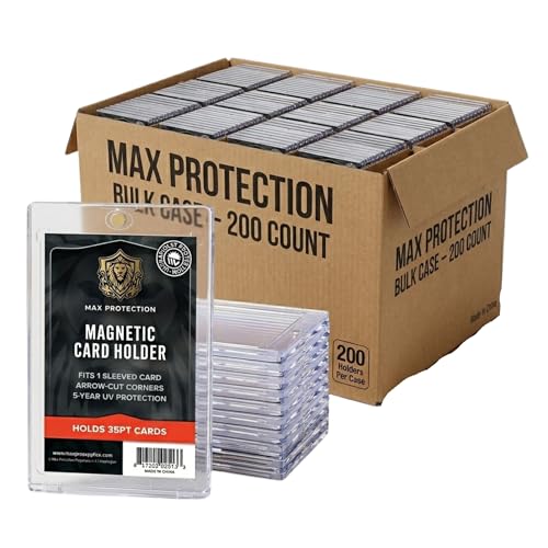 Max Protection Magnetic Card Holder - 35pt Ultra-Clear - 200-Pack