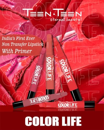 Image of TEEN.TEEN Non Transfer Water Proof Long Lasting Matte Lipstick (Brick Wine)