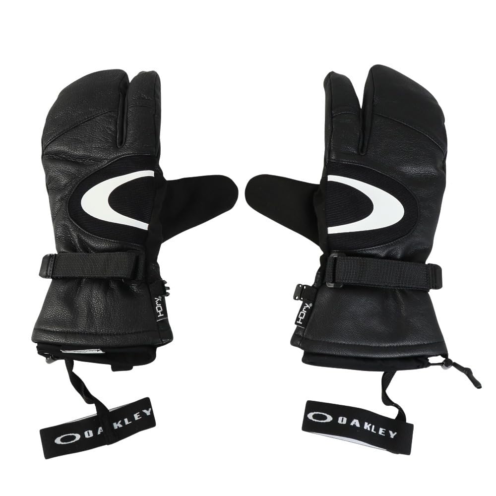 Oakley Mens Timberline 3-Finger Mittens, Blackout, Large