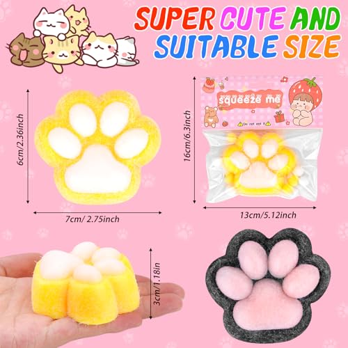 2Pcs Taba Squishy, Cat Paw Squishy, Fufu Sensory Squeeze Toy Taba Squishies Kit, Squishy Fidget Toys, Relaxing Stress Toy Kawaii Paw Fidget Toys For Kids Adults, Holiday Party Birthday Gifts - Image 6