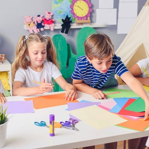 60 Blatt Tonkarton 10 Farben Bastelkarton A4 Bastelpapier Pastell Farbkarton zum Basteln Buntpapier Tonpapier für DIY Handwerk Projekte Origami Malen