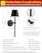 KDG Wireless Wall Sconces Set of 2, Small Cordless 5200mAh Rechargeable Battery LED Wall Lamps, Stepless Dimming Lightings for Wall Painting, Living Room, Bedroom, Hallway, Gifts, Night Light (Black)