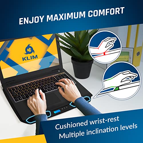 KLIM KN02 Laptop Cooling Pad for 11-17.3 inch laptops - Comfy Cushioned Wristrests - Powerful Laptop Cooling Fan 1500 RPM - Silent Laptop Cooler... - Image 4