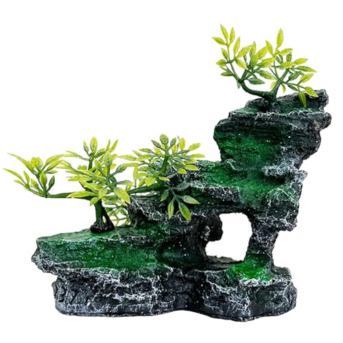 Cueva de acuario genérica, decoración de roca de acuario, decoración de rocas de acuario realistas de montaña artificial | Decoración de rocas de acuario, decoraciones de acuario de montaña para