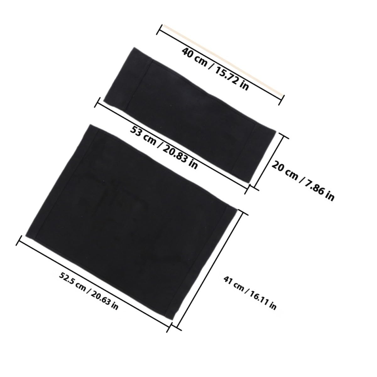 BETOOKY Fundas de Lona de Repuesto para Silla de Director Color Negro 2 Juegos Material Resistente para Silla Plegable y Sillón de Cine Kit de Reparación para Uso en Interiores y