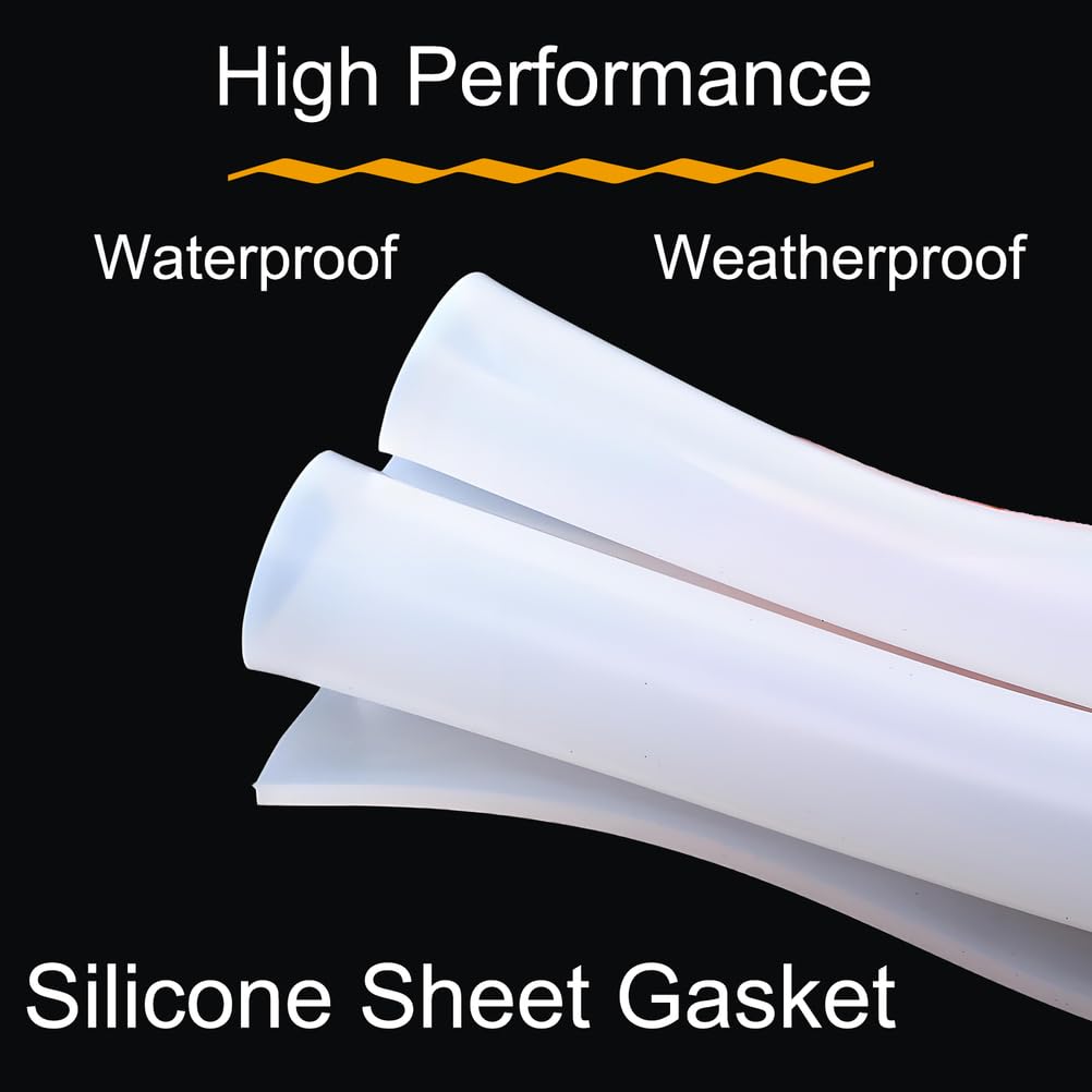 Guarnizione in Silicone ad Alta Resistenza al Calore, Foglio di Gomma Flessibile e Impermeabile per Isolamento e Tenuta, Ideale per Forno, Motore e Cucina,0.6m*1.2m*4mm