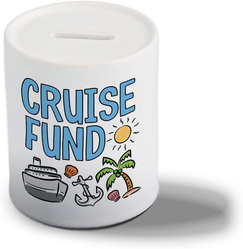 Father Fox - Cruise Fund - Cruising Gift, Holiday, Travel, Money Box, Piggy Bank, Ceramic