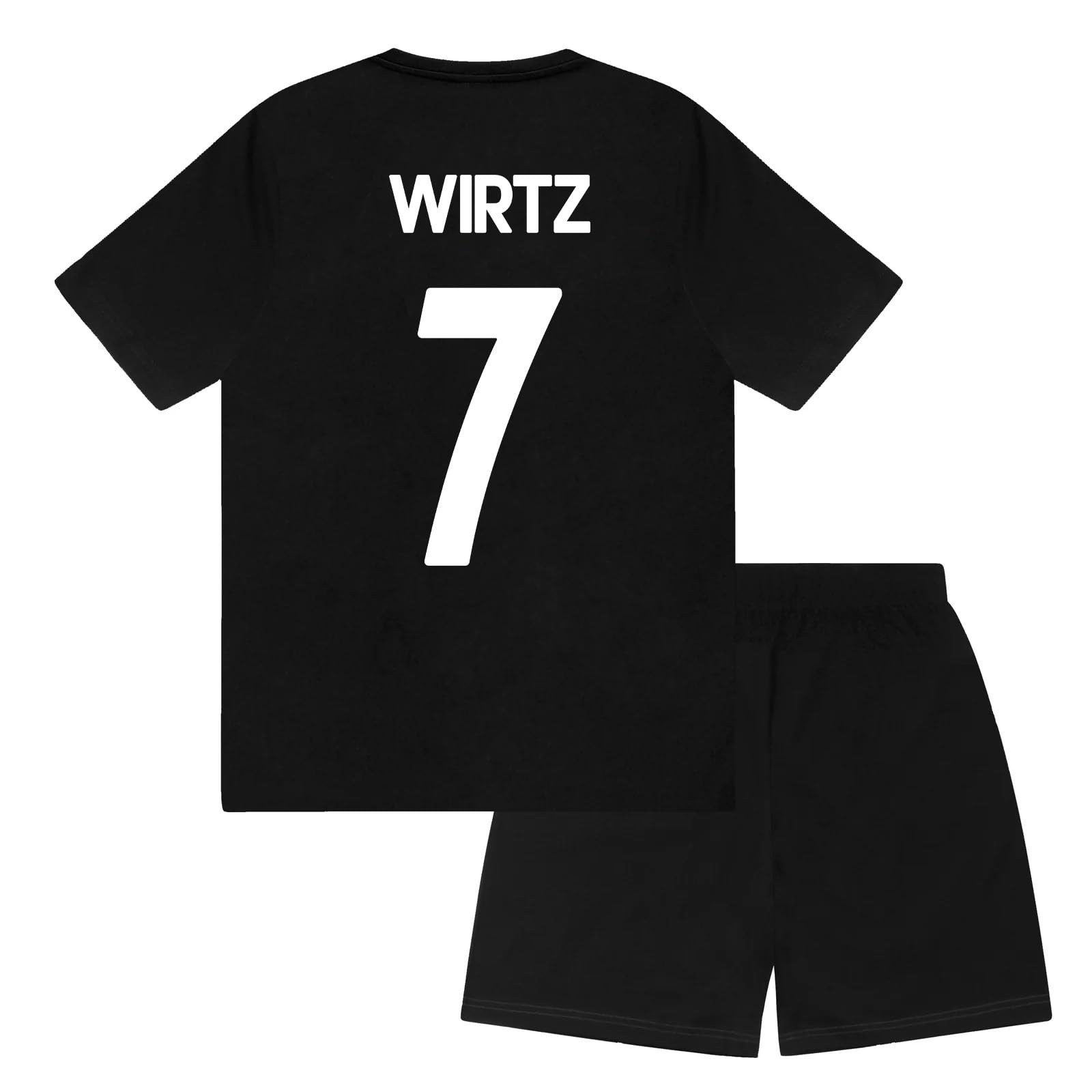 Liverpool FC Boys Wirtz 7 Sublimation Short Pyjamas Black 4-5 Years