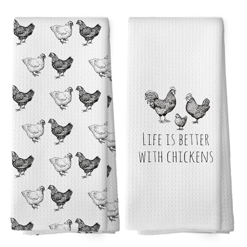 50% Off Funny Chicken Kitchen Towels Set of 2