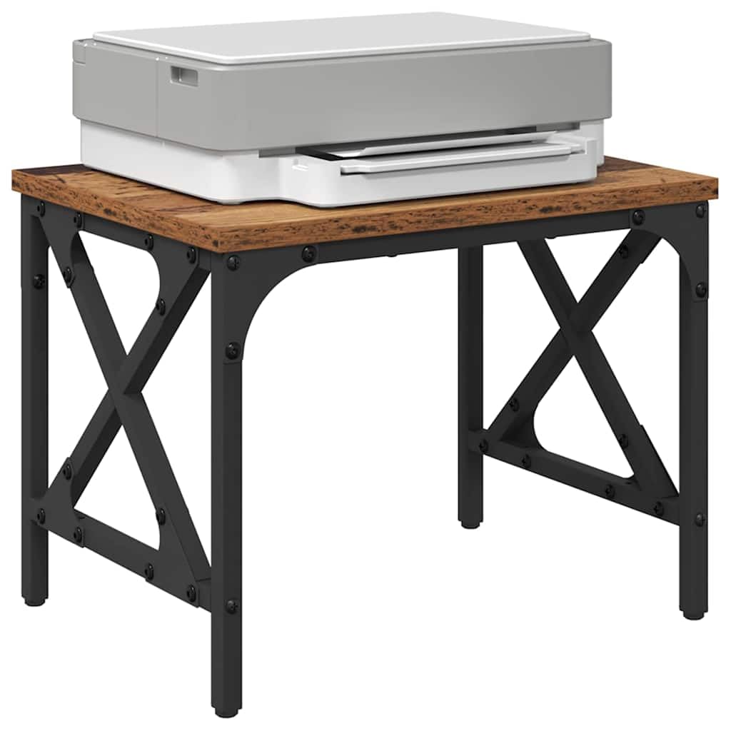 Mangloder - Soporte para impresora de madera reciclada de 40 x 30 x 31 cm con patas ajustables para oficina y hogar, estante de madera resistente con acabado mate, ideal para impresoras