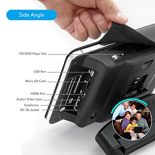 Pyle Universal Car Headrest Mount Monitor - 10.5 Inch Vehicle Multimedia Dvd Player - Dual Audio Video Entertainment W/ Hdmi, Wide Tv Lcd Screen, Wireless Headphones & Mounting Bracket - Plhrdvd101Kt #TOP1