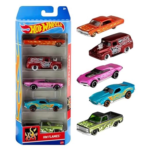 Hot Wheels Confezione da 5 Veicoli, Macchinine Hot Wheels in Scala 1:64 con Dettagli Autentici, Scegli tra I Temi e i Modelli e Collezionale Tutte, Giocattolo per Bambini, 3+ Anni, 01806