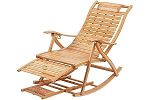 Premium Bamboo Rocking Chair: Comfort & Serenity for the Golden Years